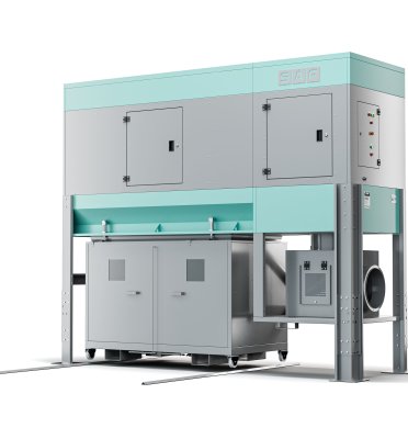 Saf Teknik SK-10000 Metal Konteynerli, Parça Tutuculu, Temizlemeli Mobil Toz Toplayıcı