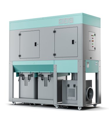 Saf Teknik STK-5000 Metal Kovalı, Parça Tutuculu ve Temizlemeli Mobil Toz Toplayıcı